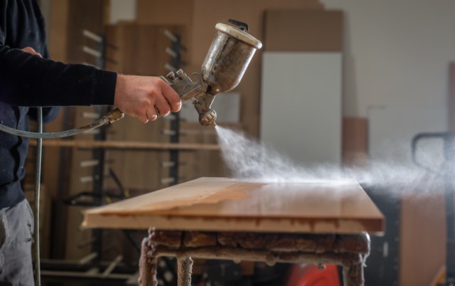 Lackierung auf Material